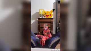 Andyytok Rubbing her Juicy Pussy While Wearing Cosplay Near Mirror Video