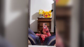 Andyytok Rubbing her Juicy Pussy While Wearing Cosplay Near Mirror Video