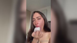 Gummies15 Deepthroating Big Dildo While Naked OnlyFans Video