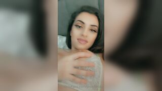 Jessthebby Horny Babe Licking Pierced Tits OnlyFans Video