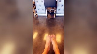 Cute Babe Shows Her Clean Feet Foot Fetish Video
