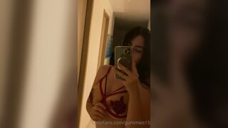 Gummies15 Amazing Babe Showing Her Big Natural Tits and Teasing Them in Lingerie Onlyfans Video