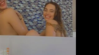 Antheapage With Her Horny Friend Playing Tits While Kissing In Bathtub Onlyfans Video