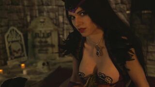 Amouranth As A Witcher Teasing Tits And Busty Ass Cosplay Leaked Video