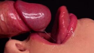Jet of cum in the naughty girl’s mouth