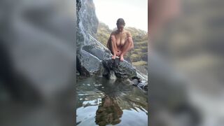 Yourina Slipped While Peeing Naked On The Rock OnlyFans Video