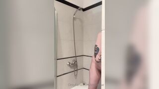 Mikiblue Fat Slut Rubbing Her Hairy Pussy While Getting Naked Shower Onlyfans Video