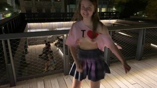 Sexy Teen Sluts Shows Pierced Tits In Public Leaked Video