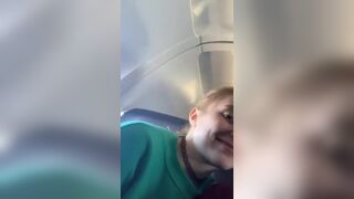 Amazing Pretty Teen Sucks A Big Cock On A Public Plane In Front Of Everybody