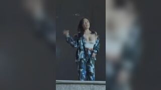 Asian HipHop Dancer Exposed Her Juicy Tits While Dancing On Stage Leaked Video