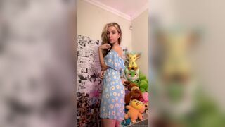 Animaechan Teen Beauty Trying New Beautiful Dresses on Cam Fansly Video