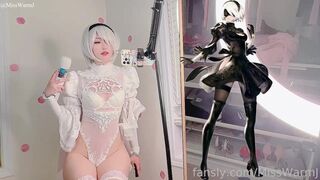 Misswarmj Asian Beauty Moans When Vibrating her Pussy in Cosplay Fansly Video