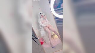 Misswarmj Cute Asian Nipple Teasing and Rubbing Pussy in Hot Cosplay Fansly Video