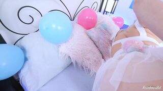 Rainbowslut Slutty Bunny Gets Fucked By a Big Cock after Using Toys Herself Video