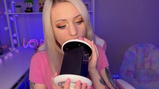 AriLove Horny Busty Slut Licking Toy On her Live Onlyfans Video
