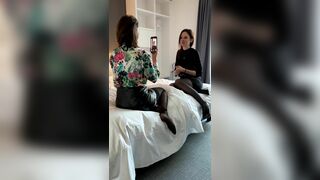 Nephael Filming Husband Fucking Her Friend in Multiple Poses on Bed Video