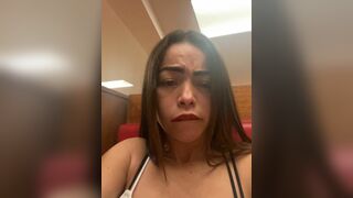 Tefylove20 Stripchat Cam Girl Takes Her Boobs Out In Public Restaurant And Fuck Pussy With Dildovideo