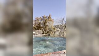 Stella Barey Showing her Wet Bubblebutt While Wearing a Bikini In Pool Onlyfans Video