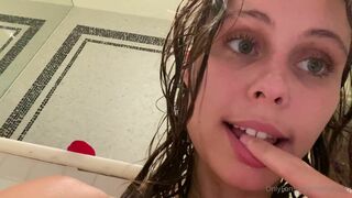 Stella Barey Revealing Her Wet Body While Teasing Pussy On Bathroom Onlyfans Video