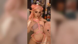 Eevee Nicole Davis Pink Costume Tease Onlyfans Leak