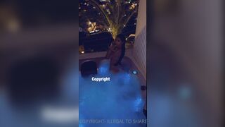 Chloe Khan Amazing Slut Showing Her Booty and Tits in Pool Video