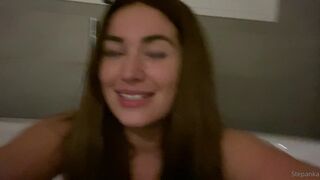 Stepanka Teasing Her Natural Boobs While Naked in Bathtub Video