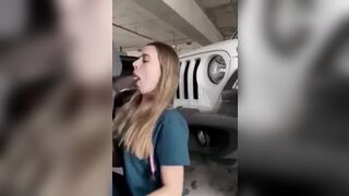 Hot nurse fucked after work in the hospital parking garage.