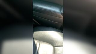 Amazing Dab Of Halo Jerking Off Her Pussy With Dildo In The Car