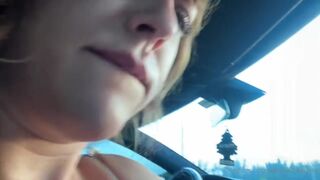 Sabrina Nichole Big Titty Slut Bouncing On BF's Cock Whie He Driving a Car Onlyfans Video
