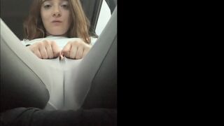 Redheadwinter Having Orgasm And Cumming While Vibrating Pussy In The Car Onlyfans Video