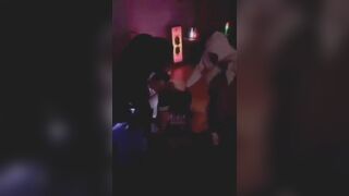 White slut fucking 2 black guys during an afterparty.