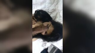 Beautiful Indian girlfriend giving blowjob leaked video