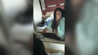 Couple having a quickie in the hospital.