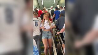 England Fan Worldcup 22 Lifts Up Her Shirt And Showed Off Nude Boobs Viral Leak Video