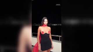 Kendall Jenner Pasties Dress Candid Video Leaked
