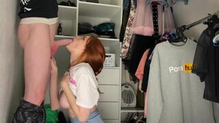 AnnSweetBaby - Teenagers locked themselves in the dressing room and fucked passionately