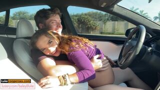 Bailey Base Wild Ride PAWG Eighteen Year Old Amateur Car Fucking While Driving