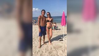 Girl cheats on boyfriend during a holiday.