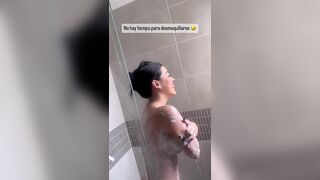 Gemelas Abello Aka Twins Bella Nude In Shower Cleaning Her Boobs With Soap Video