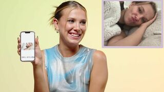 Milliebobbybrown Hard Nipples See Through Without Bra Reveals Whats On Her Phone Video
