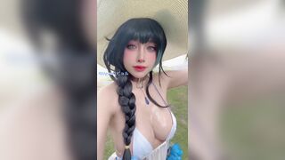 Byoru Teasing Boobs With Oil Cosplay Onlyfans Leaked Video
