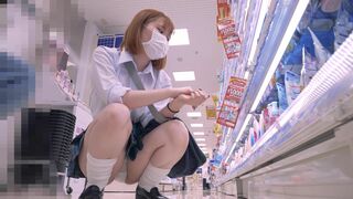 Asian College Babe Getting Exposed Her Booty Cheeks and Pantie in Public Store Video