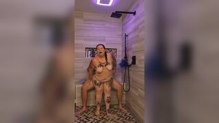 Real Couple Fucking in Shower