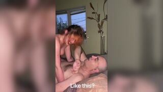 Fucking Sugar Daddy and Face Slapping while Riding