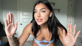 Emily Rinaudo Teasing Her Thick Ass During Sexy Lingerie Try On Haul Video