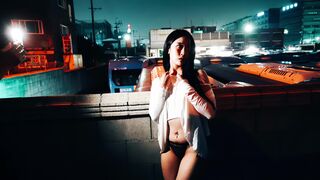 Korean Bomi (Girl Crush) KPop Love to Shows her Sexy Figure at Night Video