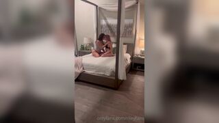 Riley Enjoy Kissing Her Lesbian Friend on Bed Onlyfans Video