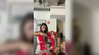 Gianna Dior Showing Her New Toys and Dresses in Live Onlyfans Video