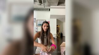 Gianna Dior Showing Her New Toys and Dresses in Live Onlyfans Video