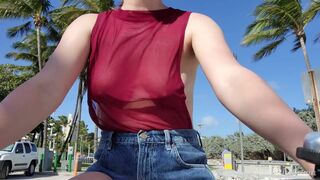 Missionicecream Braless Bike Ride And Teasing Small Tits Video